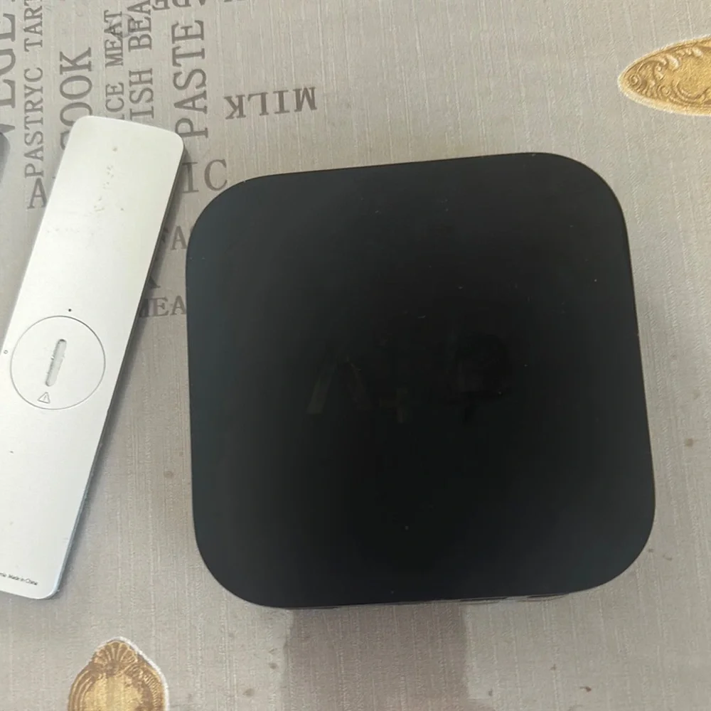 Apple TV Console with Remote - Black and Silver Apple TV 3 serial no